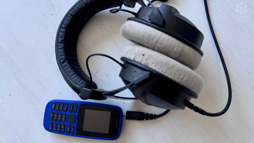 Nokia with headphones