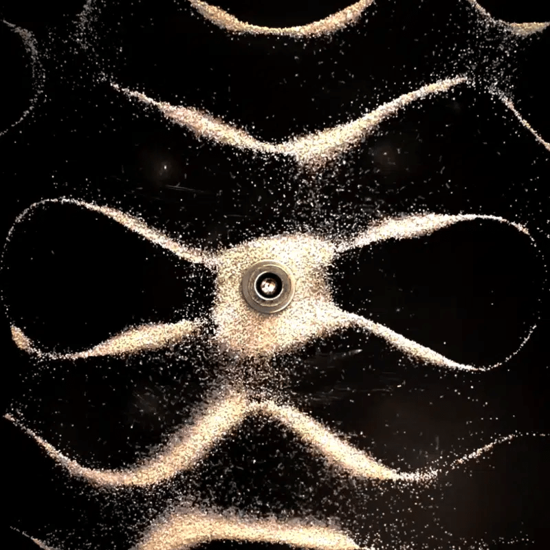 Cymatics pattern on a Chladni plate